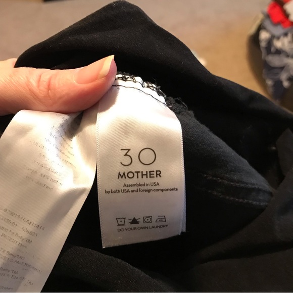 Mother Maternity Distressed Black Jeans Size 30/ 10 - Picture 2 of 9